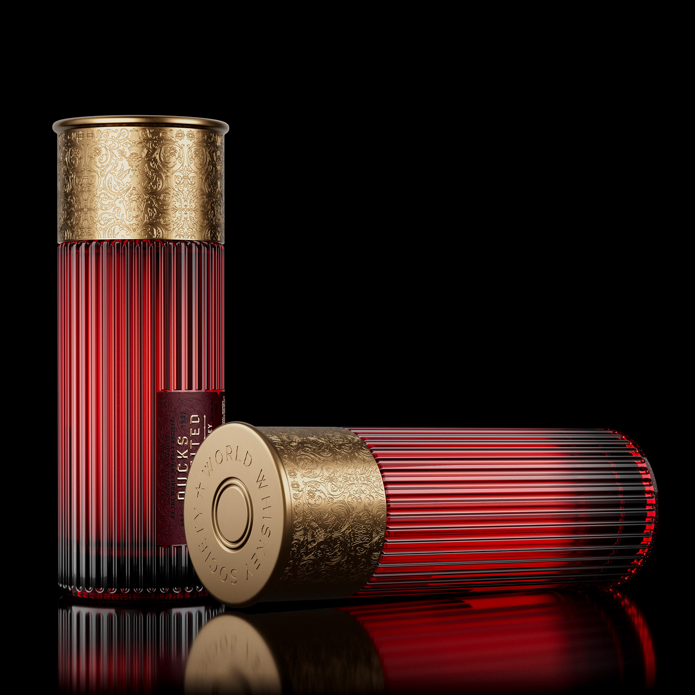 由 Think Bold Studio 精心打造的 Ducks Unlimited Shotgun shell 酒瓶設(shè)計(jì)及包裝設(shè)計(jì)。